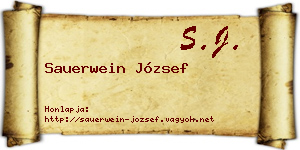 Sauerwein József névjegykártya