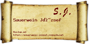 Sauerwein József névjegykártya