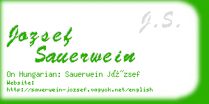 jozsef sauerwein business card